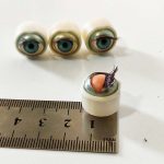 چشم متحرک آبی طرح خواب وبیدار سایز متوسط ( قاب مشکی) کد k003 - Image 3