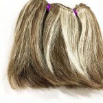 موی ۱۵سانتی حالت دار،طرح مش،کرم قهوه ای کد M0413 - Image 2