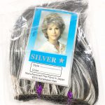 موی ۱۵سانتی حالت دار،طرح مش، مشکی کرم کد M0414